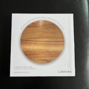 Caravan Home Decor 10.8” Acacia Solid Wood Lazy Susan.